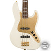 Squier 40th Anniversary Jazz Bass, Gold Edition, Laurel FB, Gold Anodized Pickguard, Olympic White