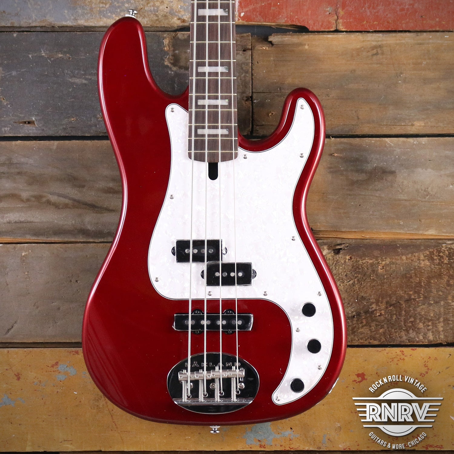 Lakland Skyline 44-64 Custom PJ Ash - Candy Apple Red with Rosewood  Fingerboard