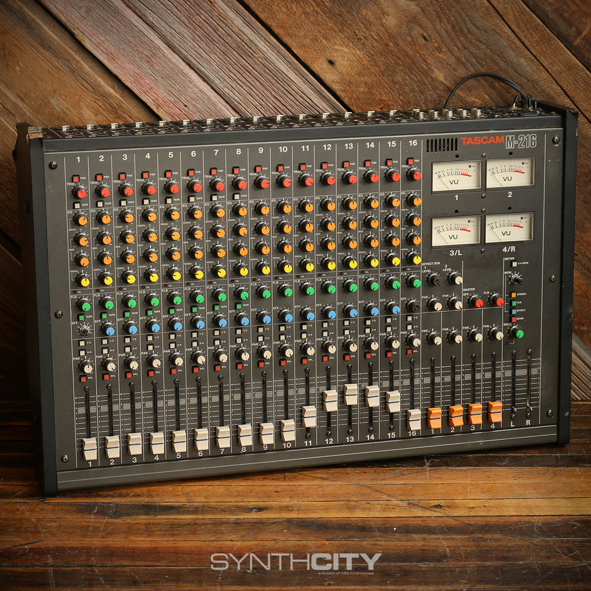 1980s Tascam M-216 Analog Mixer 16 Channel 4 Buss